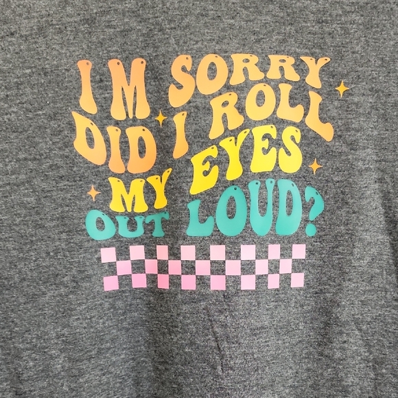 Gildan Charcoal Tee with Multicolor Graphic - Picture 3 of 3